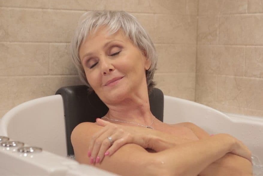 Elderly Woman In Bathtub